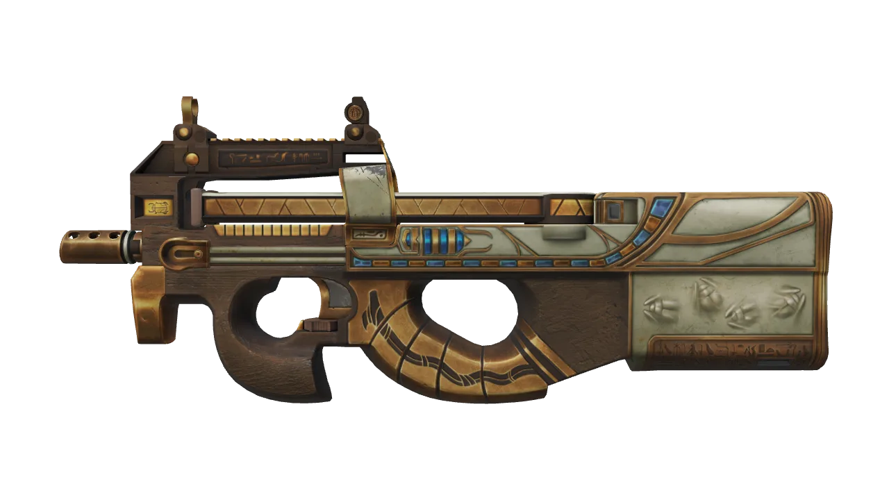Souvenir P90 | ScaraB Rush (Minimal Wear) — Dust II light, front