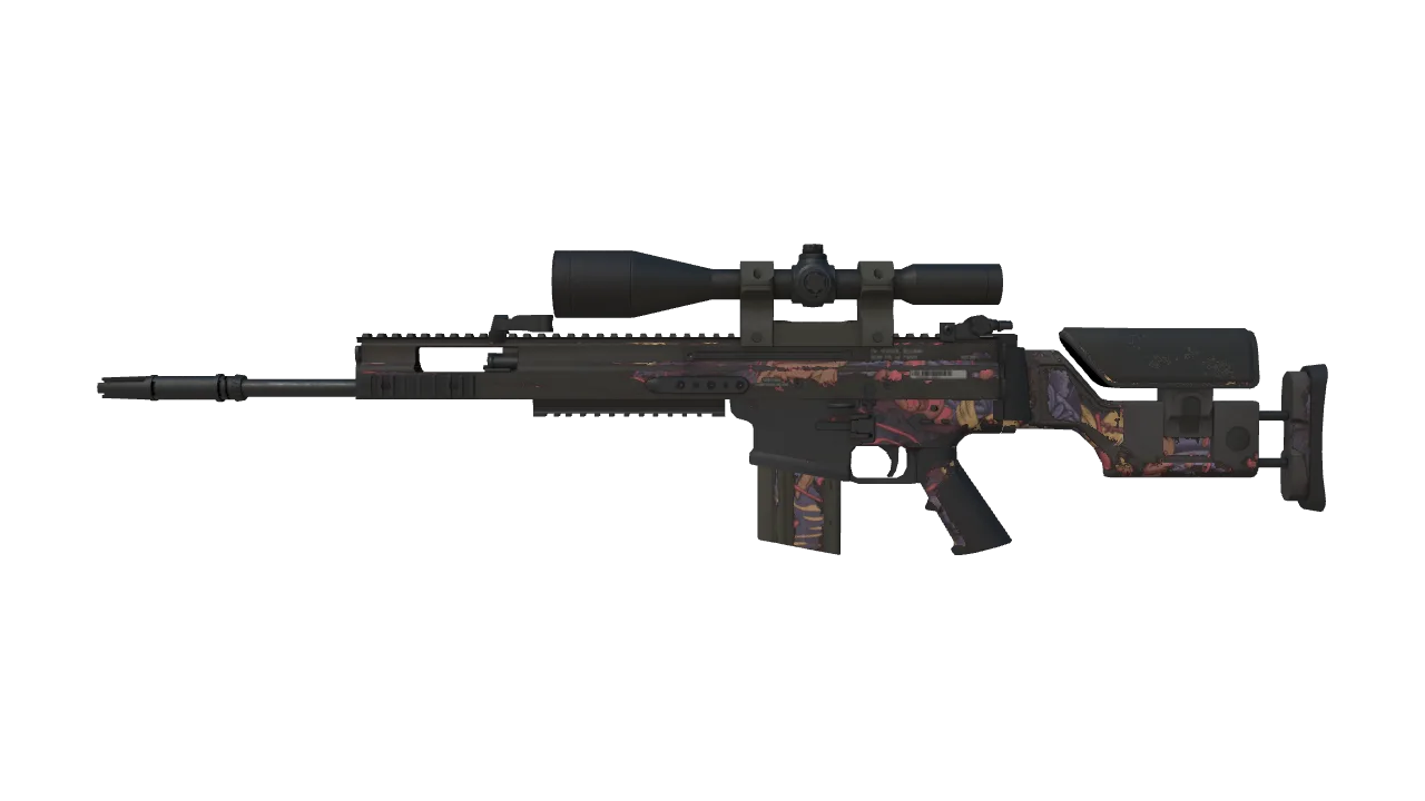 Souvenir SCAR-20 | Poultrygeist (Battle-Scarred) — Dust II light, front