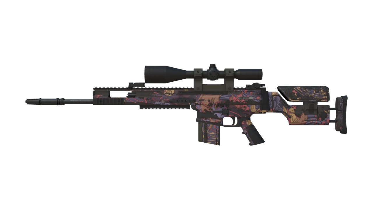 SCAR-20 | Poultrygeist (Field-Tested) — Dust II light, front