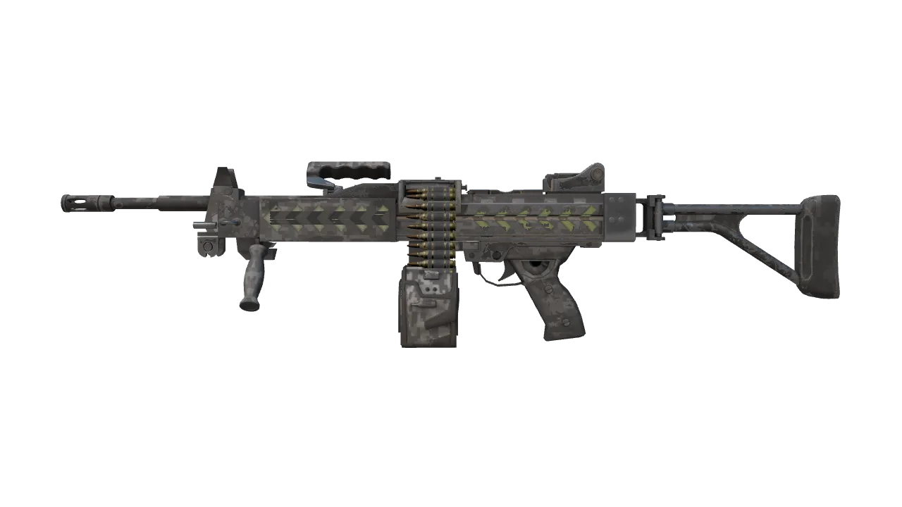 Negev | Ultralight (Well-Worn) — Dust II light, front