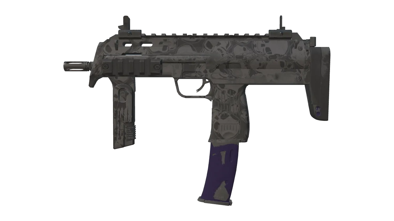 MP7 | Skulls (Field-Tested) — Dust II light, front
