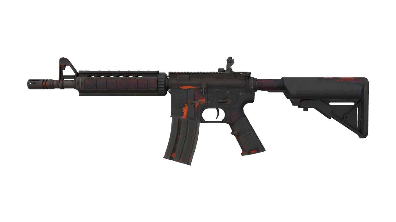 Souvenir M4A4 | Radiation Hazard (Battle-Scarred) — Dust II light, front