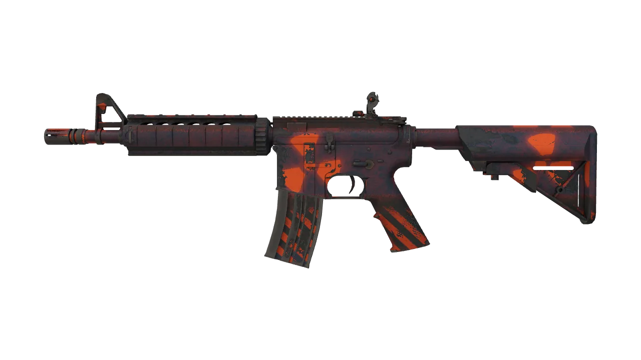 Souvenir M4A4 | Radiation Hazard (Minimal Wear) — Dust II light, front