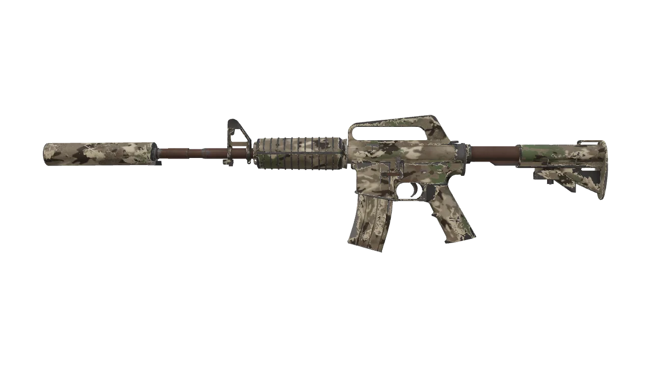 Souvenir M4A1-S | VariCamo (Well-Worn) — Dust II light, front