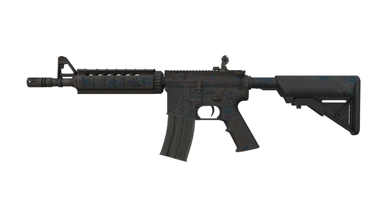 Souvenir M4A4 | Dark Blossom (Battle-Scarred) — Dust II light, front