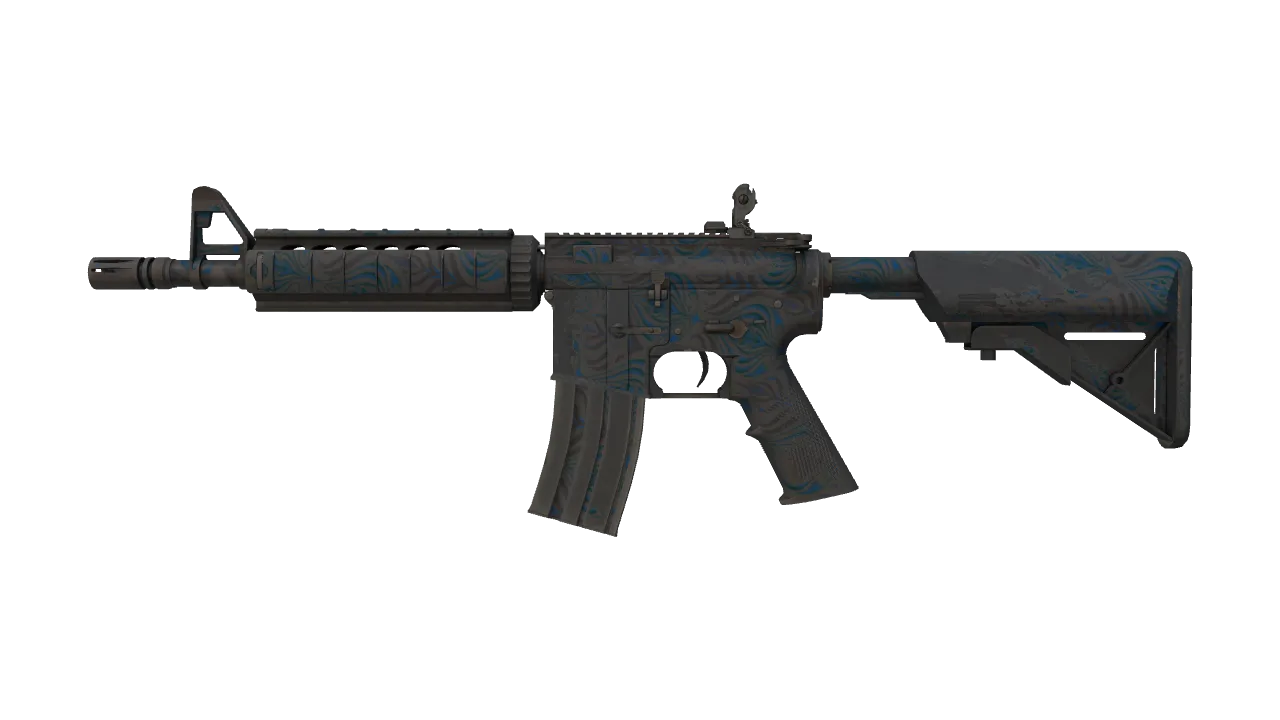 Souvenir M4A4 | Dark Blossom (Field-Tested) — Dust II light, front