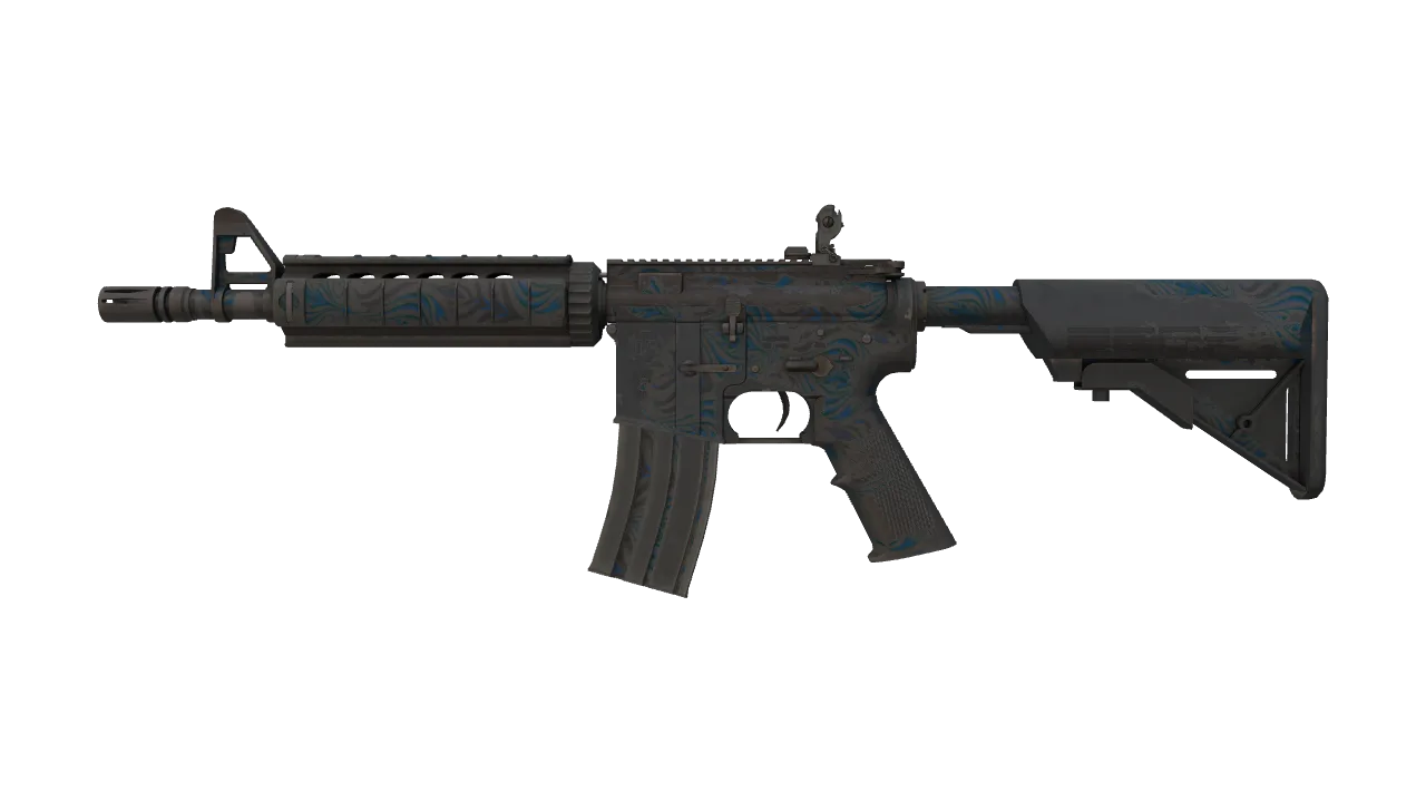 Souvenir M4A4 | Dark Blossom (Well-Worn) — Dust II light, front