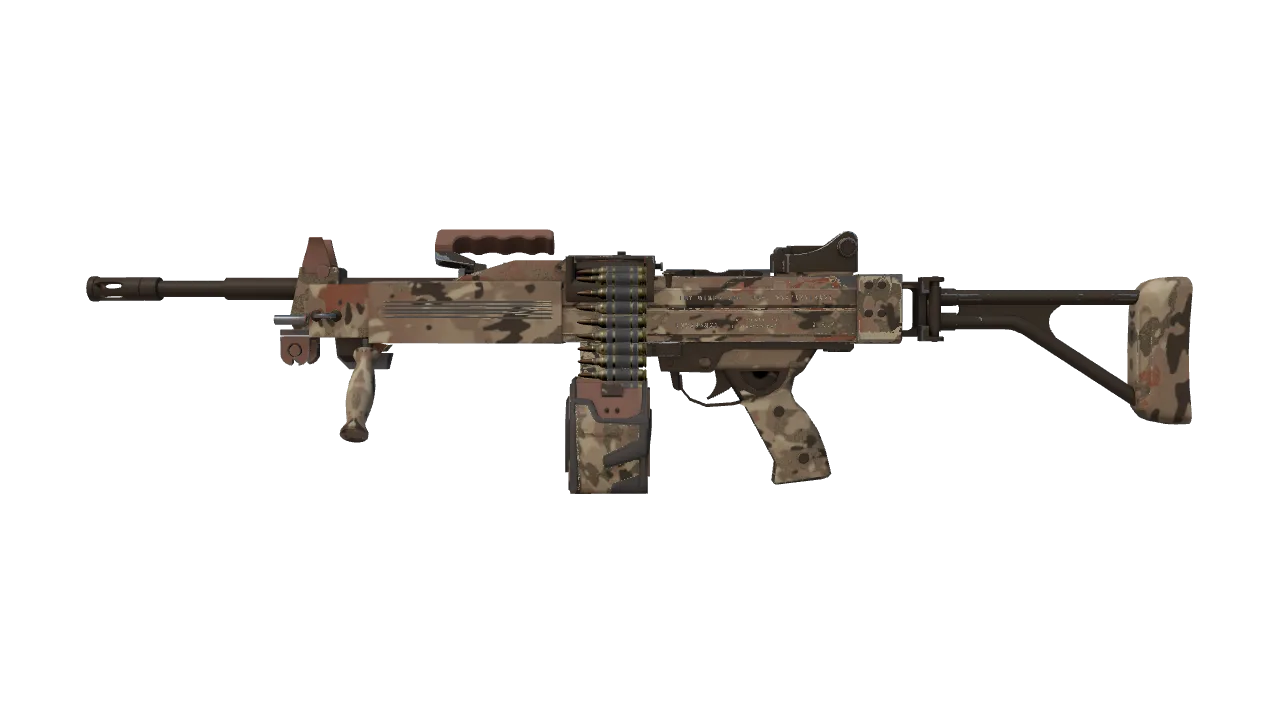 Negev | CaliCamo (Factory New) — Dust II light, front