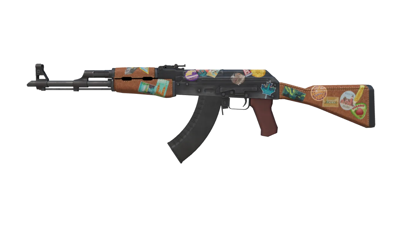 AK-47 | Jet Set (Minimal Wear) — Dust II light, front
