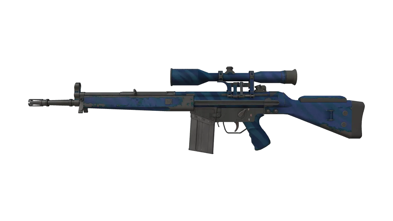 G3SG1 | Azure Zebra (Field-Tested) — Dust II light, front