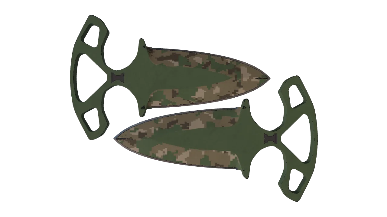 ★ Shadow Daggers | Forest DDPAT (Field-Tested) — Dust II light, front