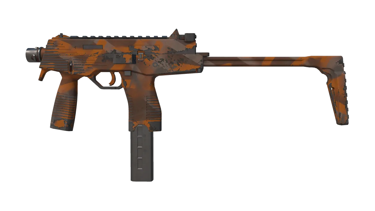Souvenir MP9 | Orange Peel (Field-Tested) — Dust II light, front