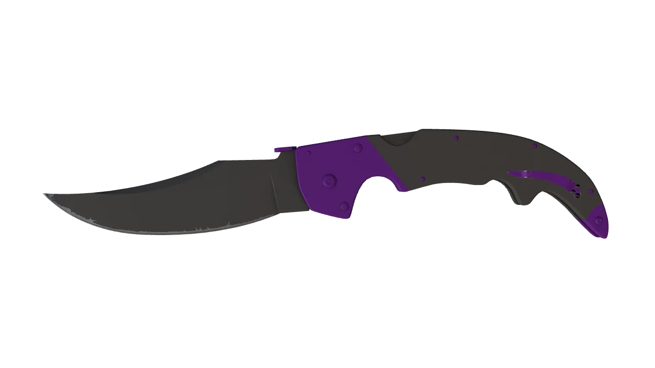 ★ Falchion Knife | Ultraviolet (Minimal Wear) — Dust II light, front
