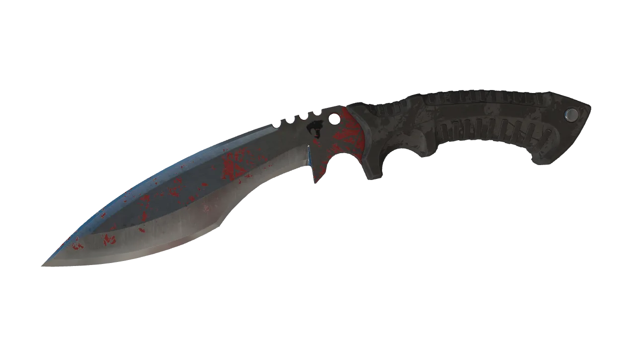 ★ Kukri Knife | Crimson Web (Battle-Scarred) — Dust II light, front