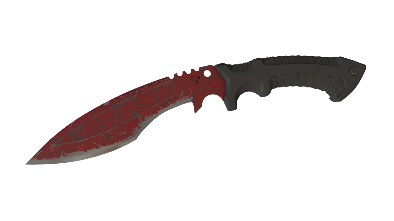 ★ Kukri Knife | Crimson Web (Field-Tested) — Dust II light, front