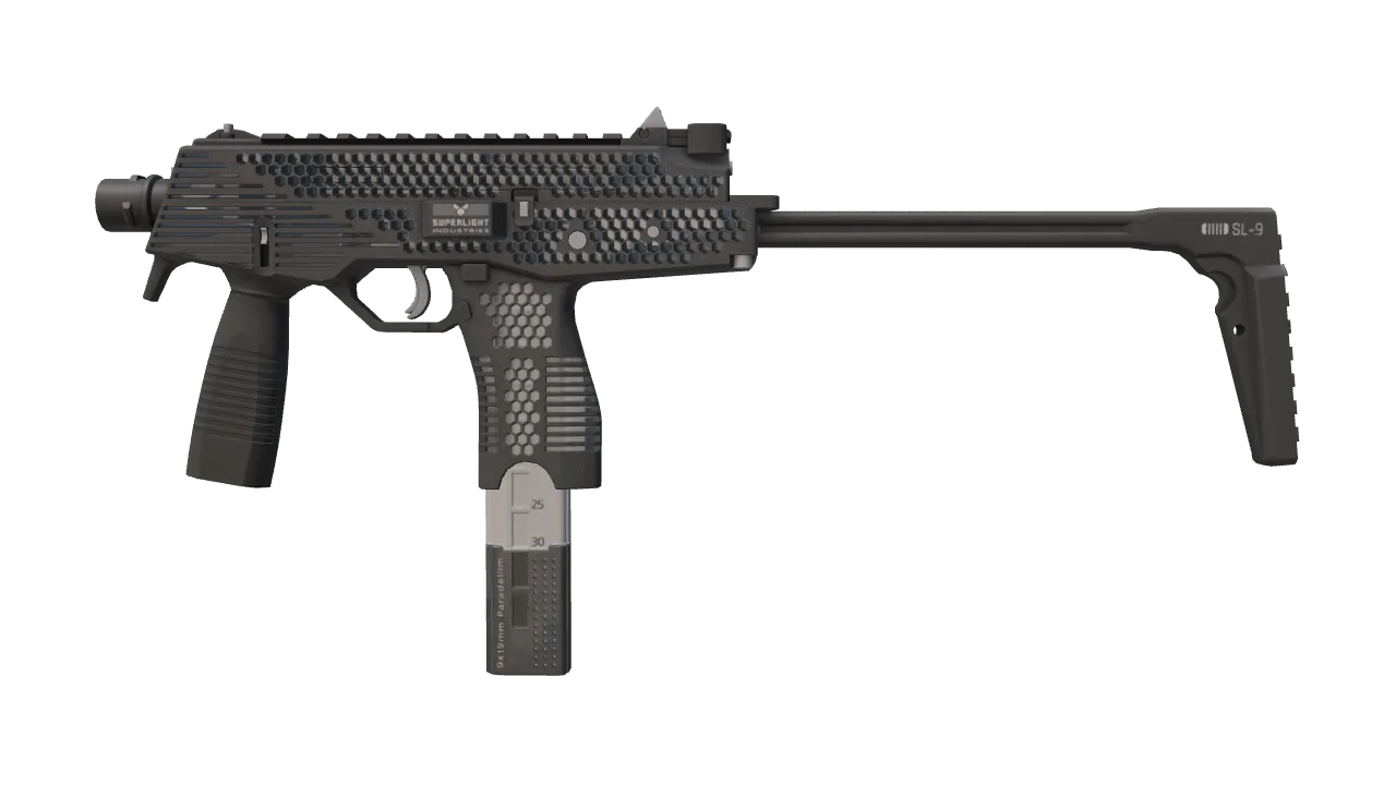Souvenir MP9 | Featherweight (Minimal Wear) — Dust II light, front