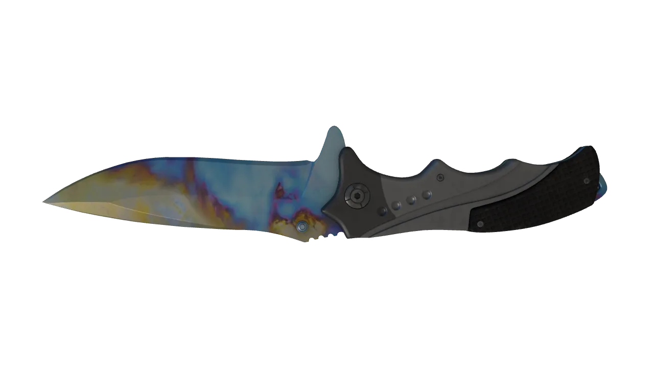 Nomad Knife | Case Hardened seed #107, back