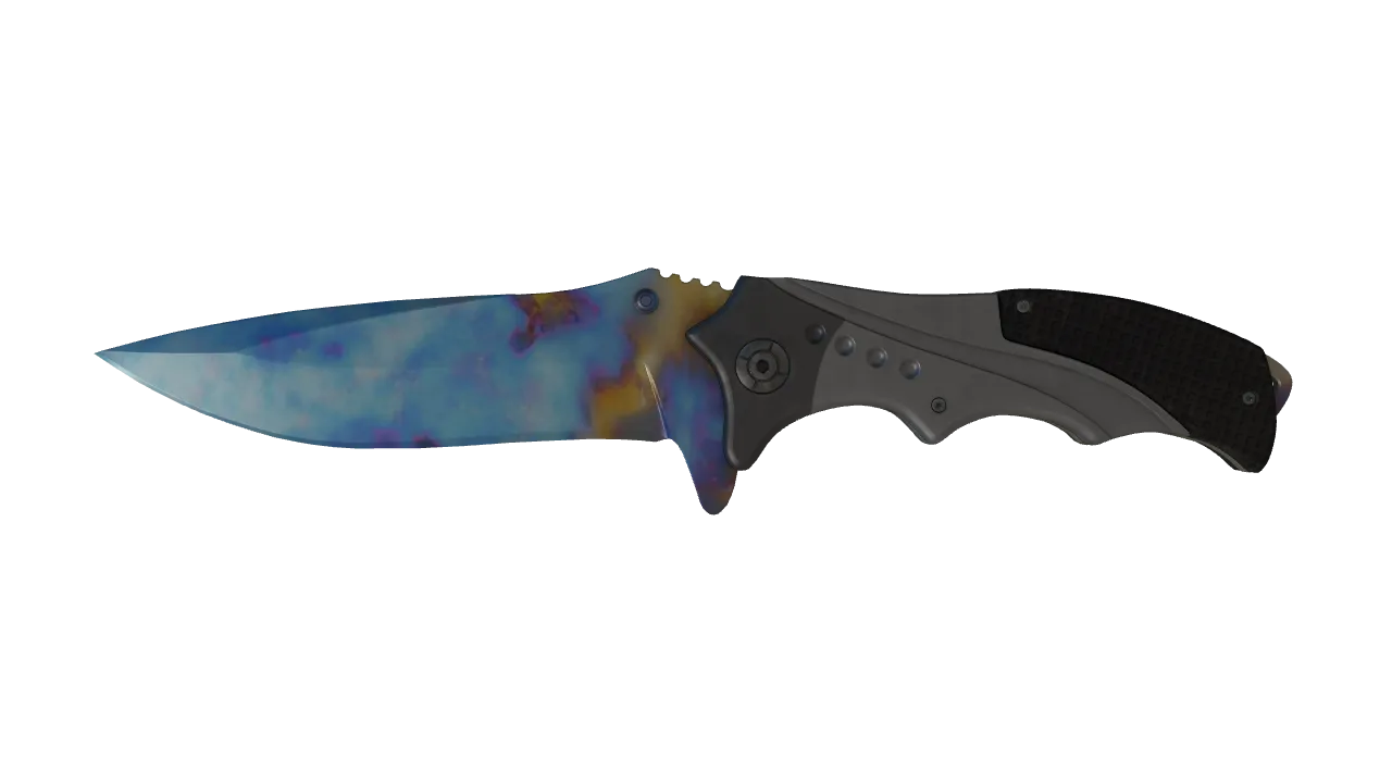 Nomad Knife | Case Hardened seed #126, front