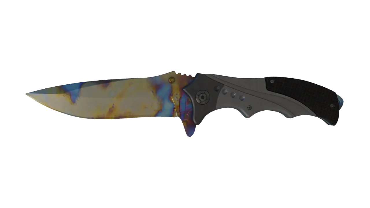 Nomad Knife | Case Hardened seed #162, front