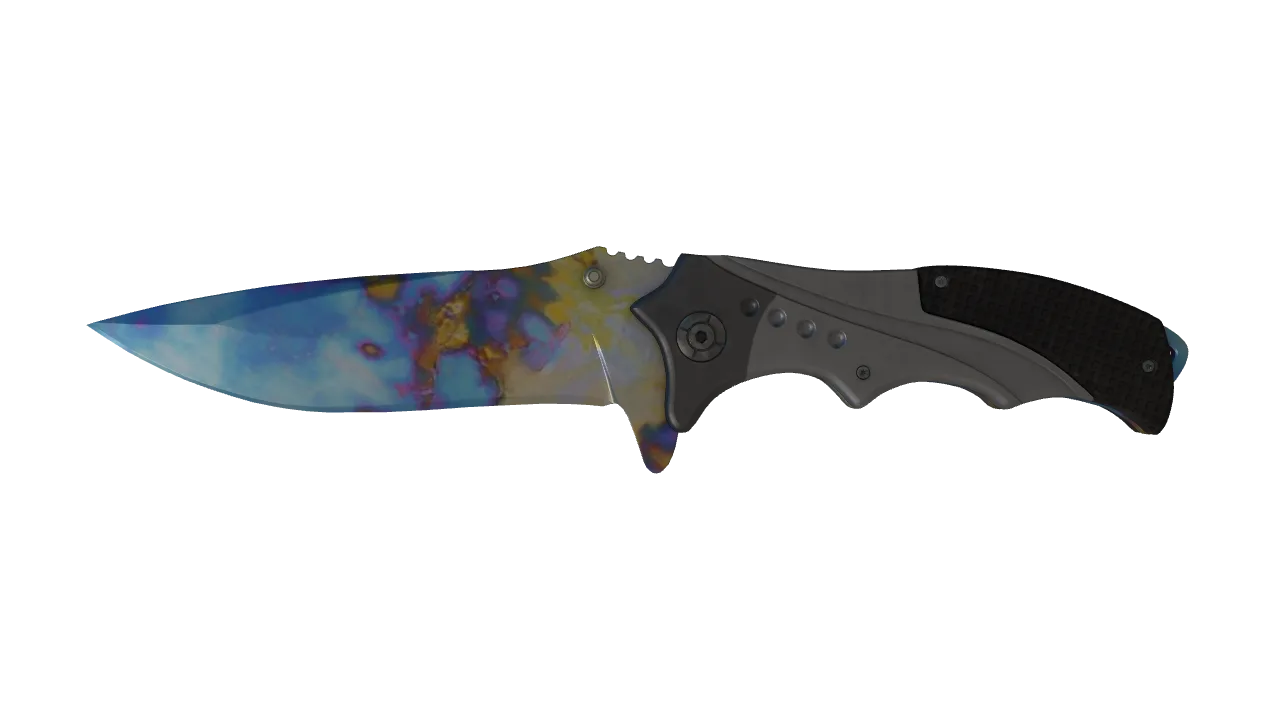 Nomad Knife | Case Hardened seed #168, front