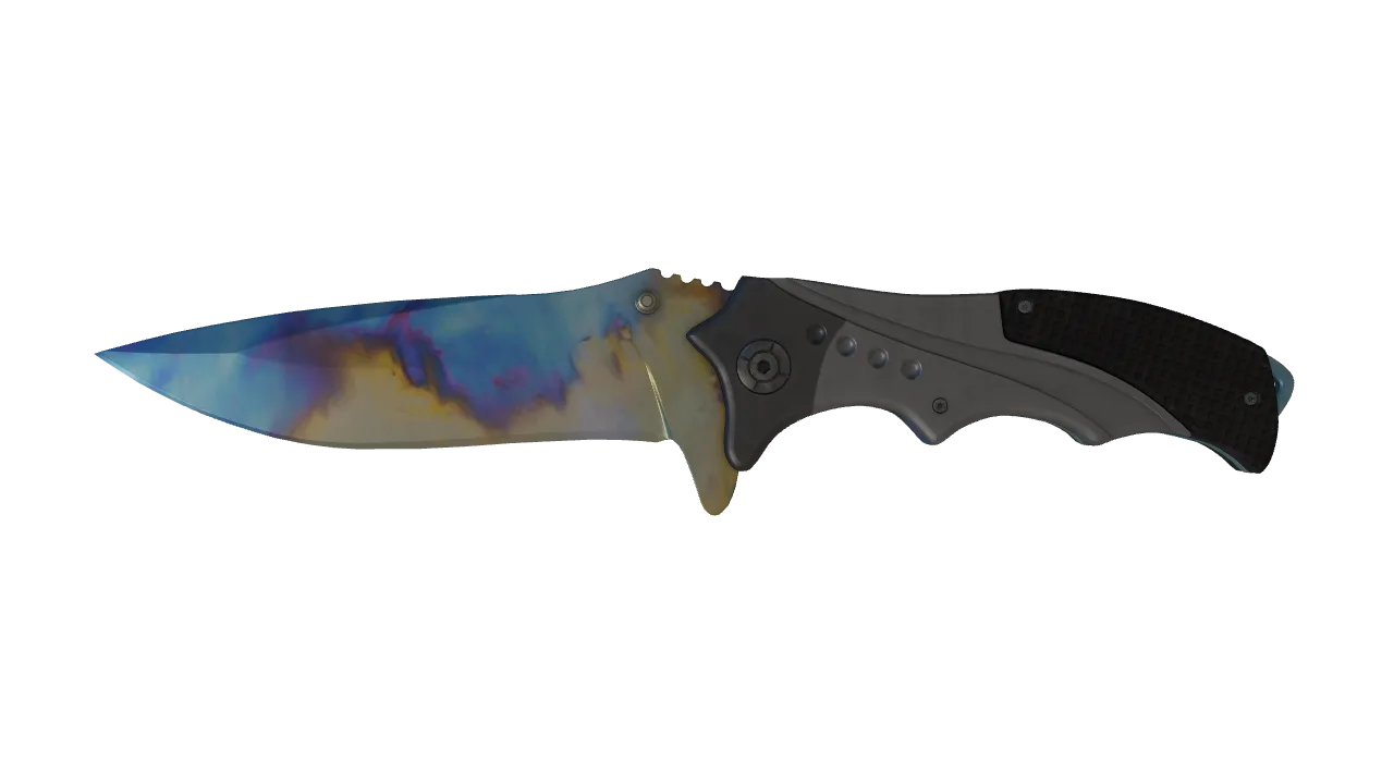 Nomad Knife | Case Hardened seed #169, front
