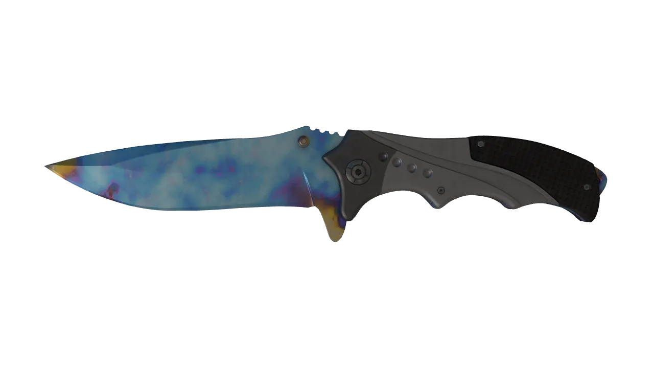 Nomad Knife | Case Hardened seed #180, front
