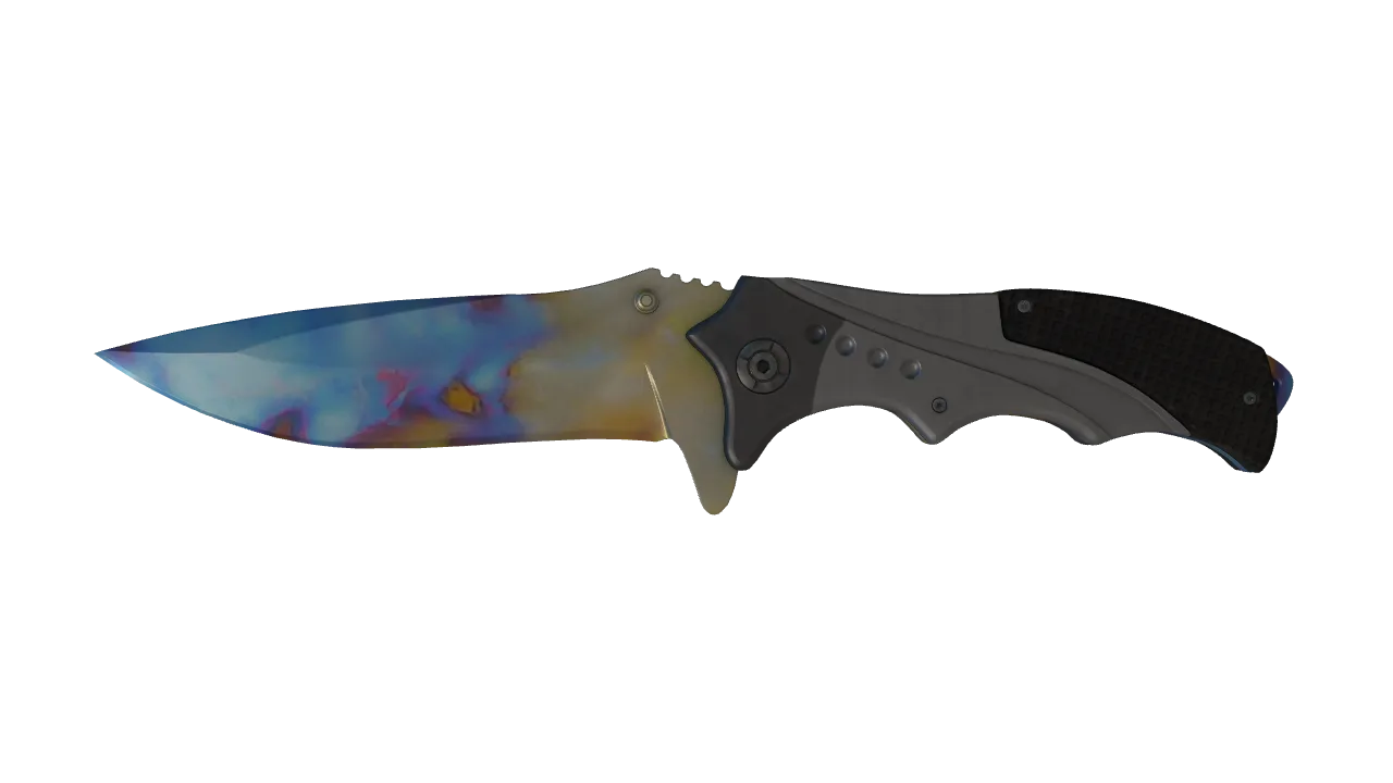Nomad Knife | Case Hardened seed #189, front