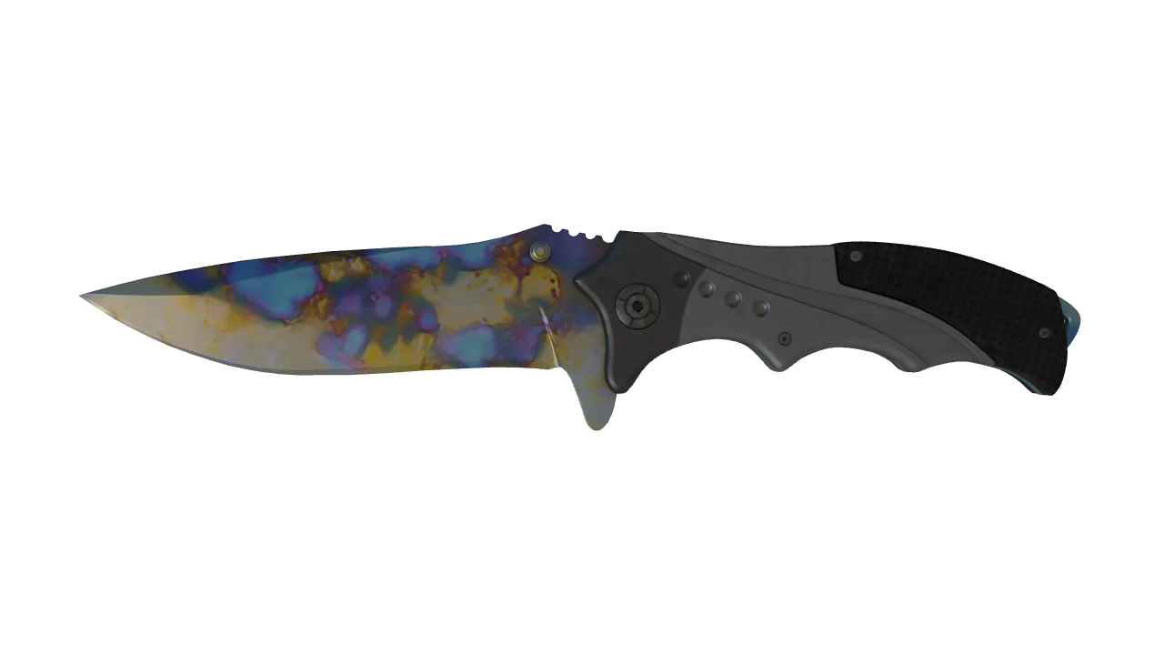 Nomad Knife | Case Hardened seed #202, front