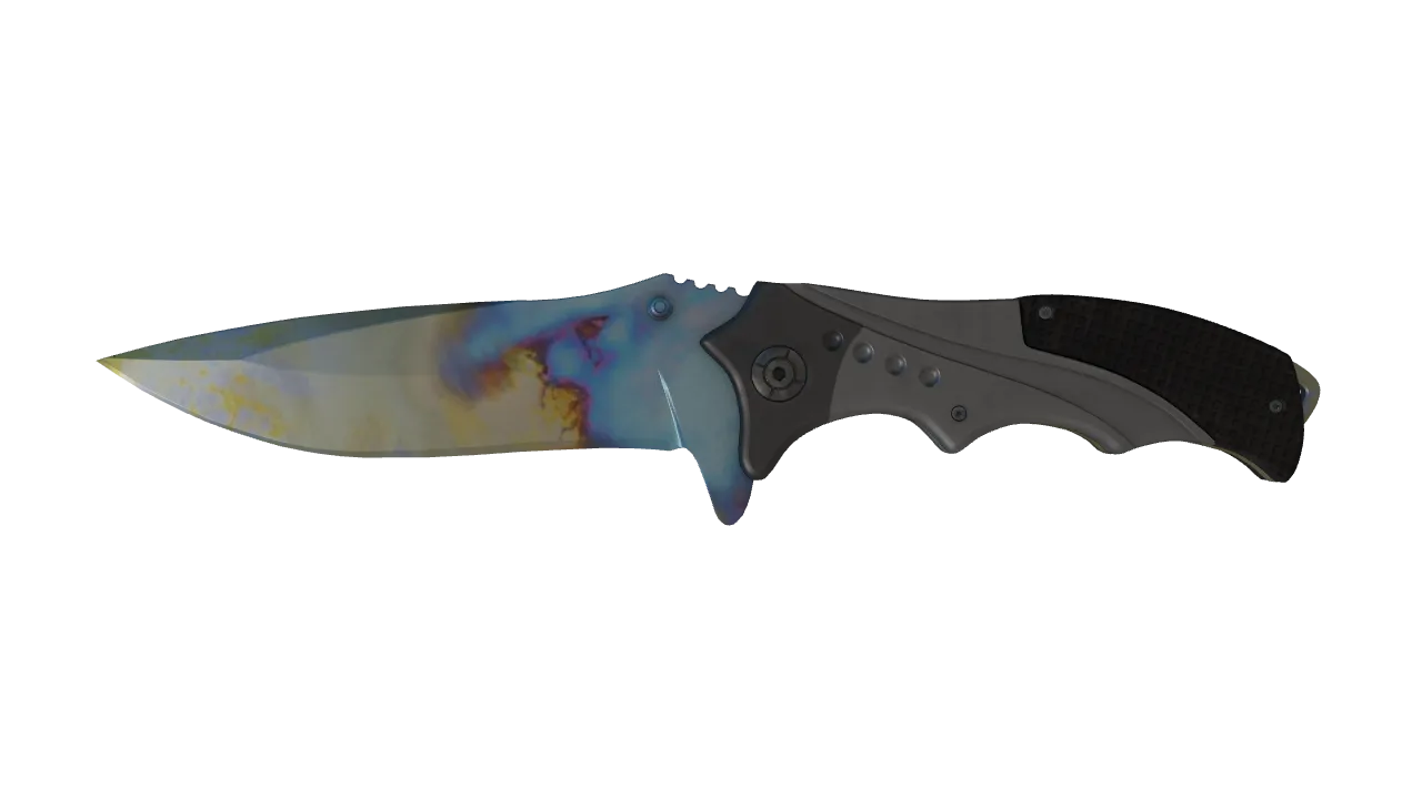 Nomad Knife | Case Hardened seed #203, front