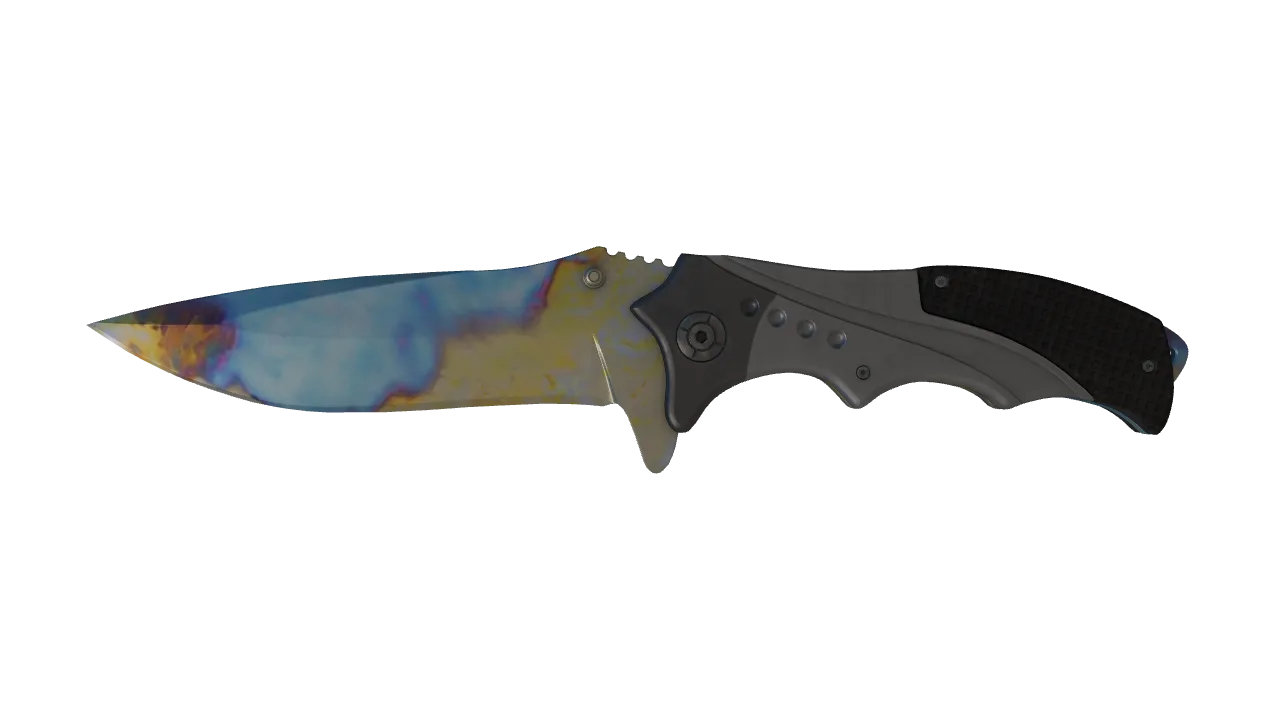 Nomad Knife | Case Hardened seed #210, front