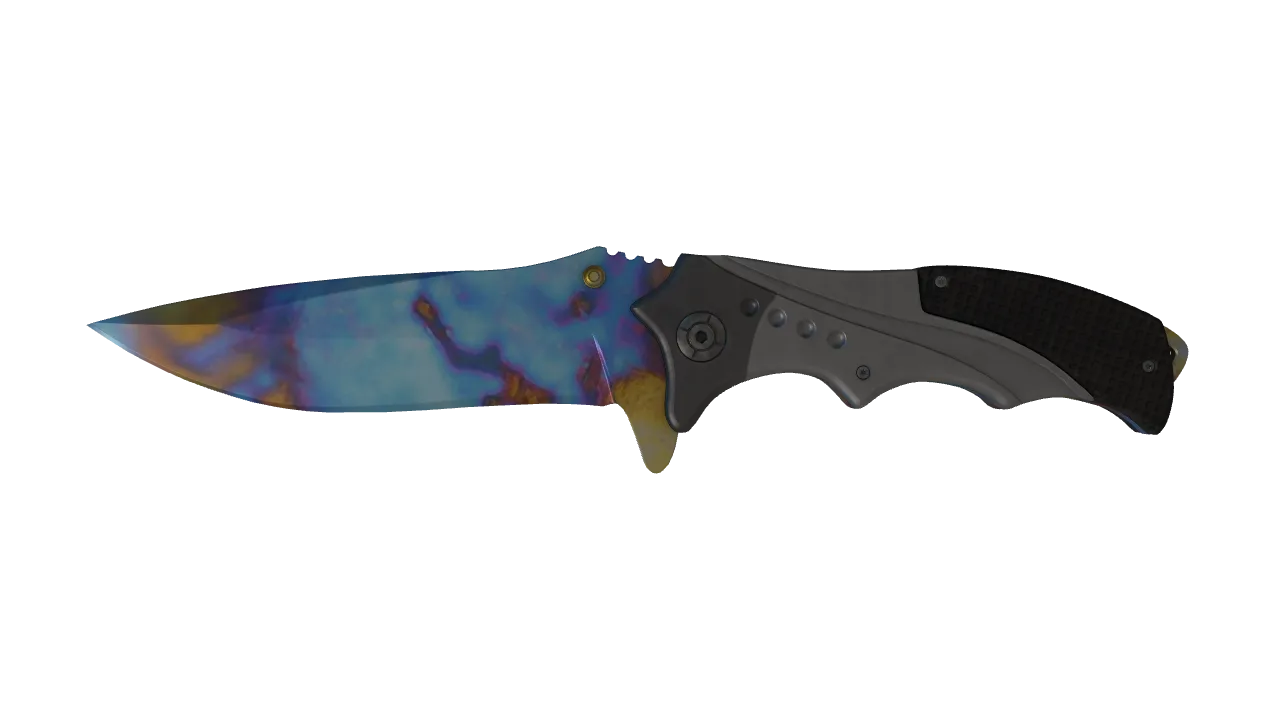 Nomad Knife | Case Hardened seed #213, front