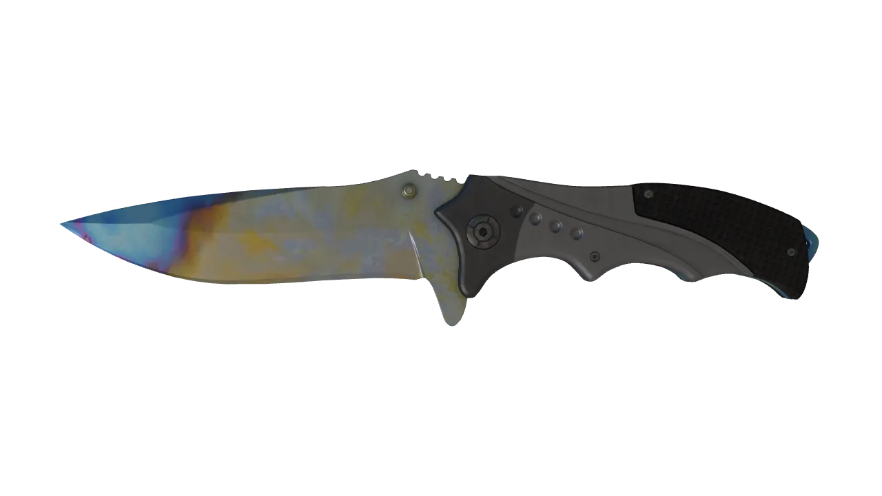 Nomad Knife | Case Hardened seed #227, front