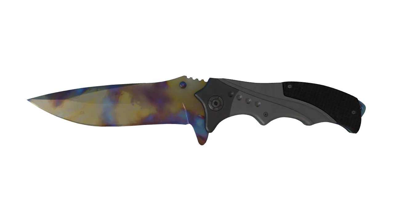 Nomad Knife | Case Hardened seed #235, front
