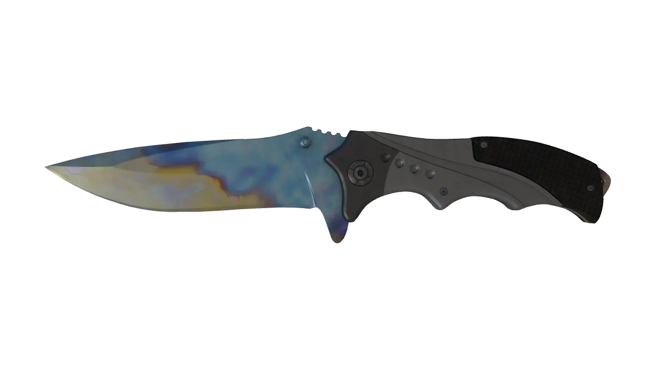 Nomad Knife | Case Hardened seed #241, front