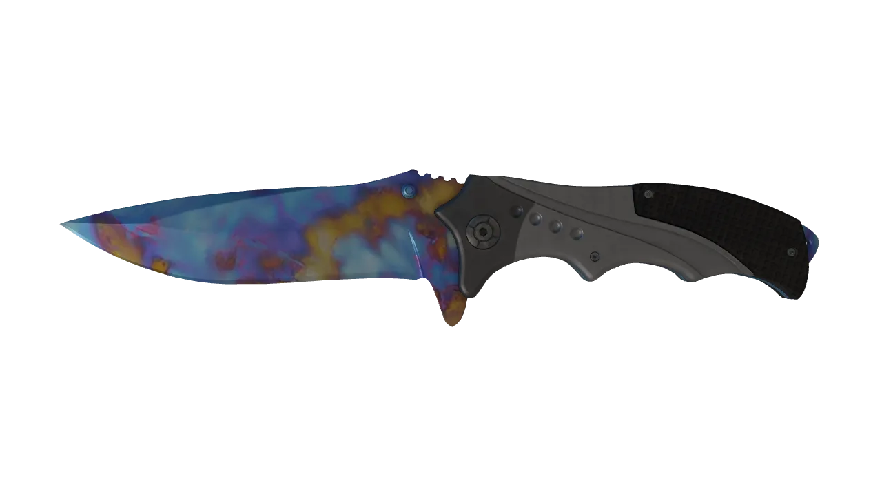 Nomad Knife | Case Hardened seed #261, front
