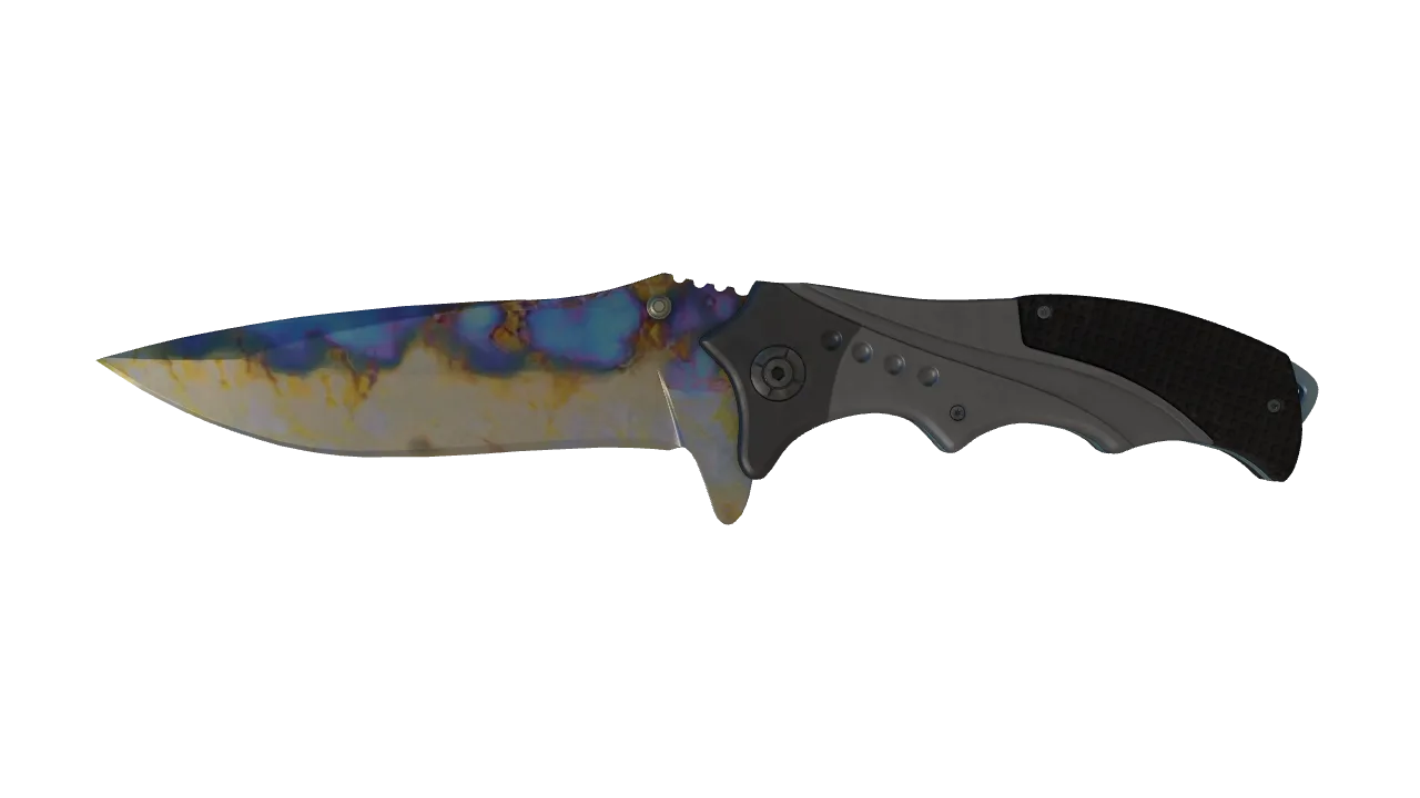 Nomad Knife | Case Hardened seed #281, front