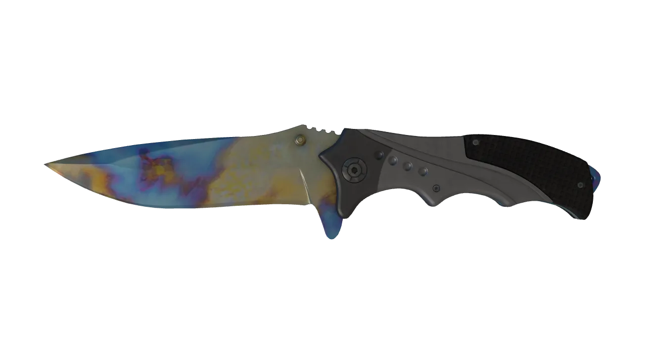 Nomad Knife | Case Hardened seed #286, front