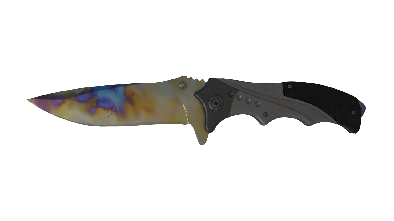 Nomad Knife | Case Hardened seed #288, front