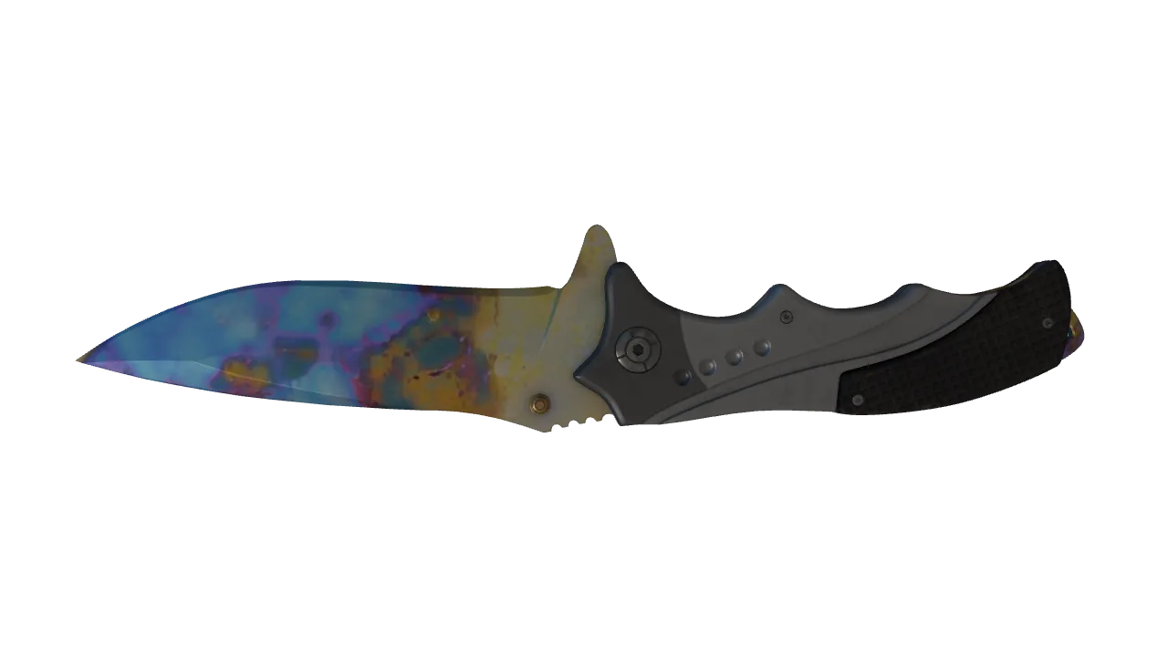Nomad Knife | Case Hardened seed #312, back