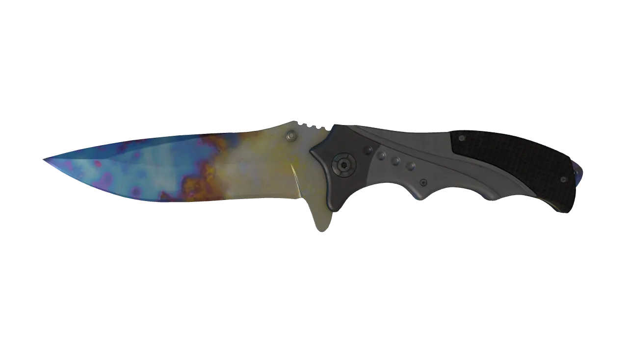 Nomad Knife | Case Hardened seed #312, front