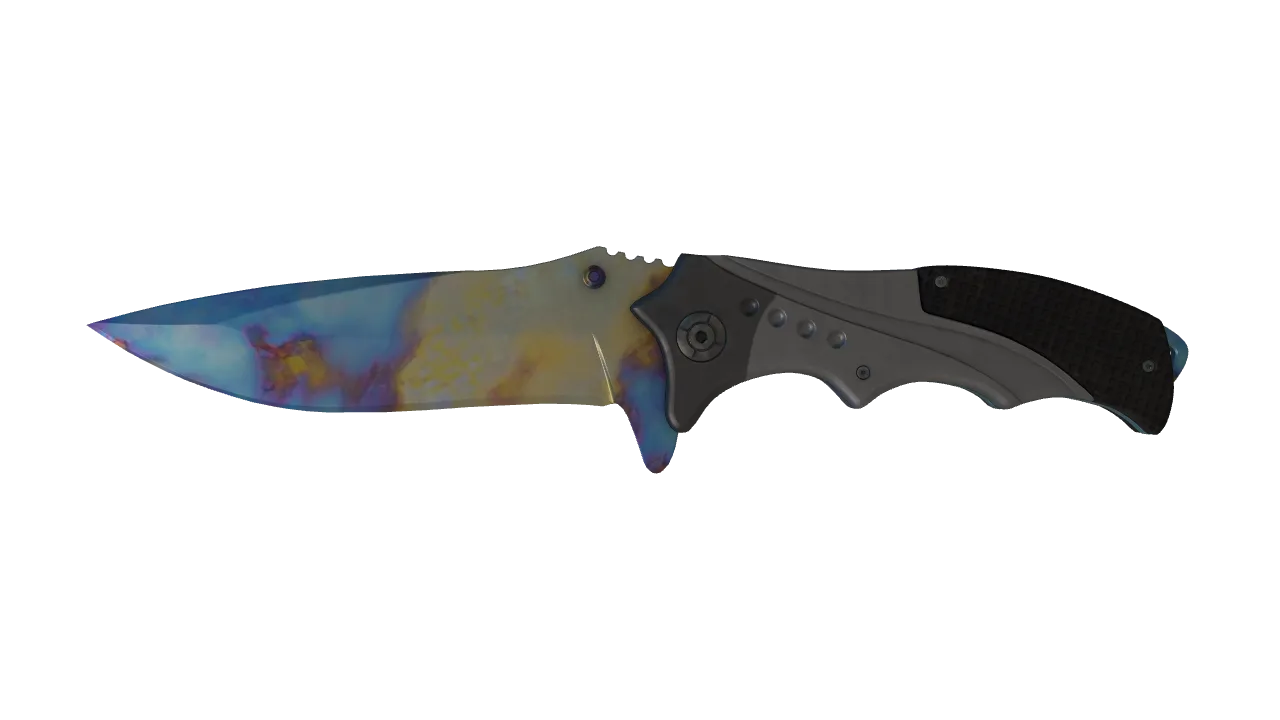 Nomad Knife | Case Hardened seed #325, front