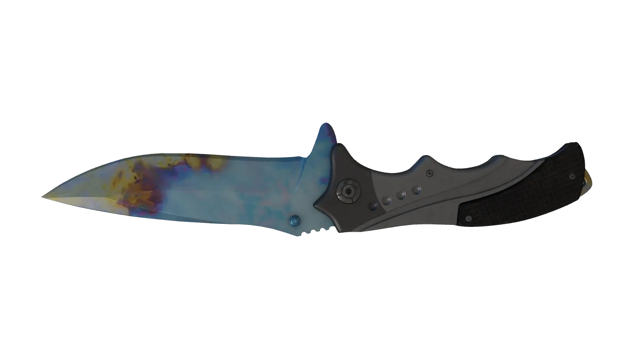 Nomad Knife | Case Hardened seed #345, back