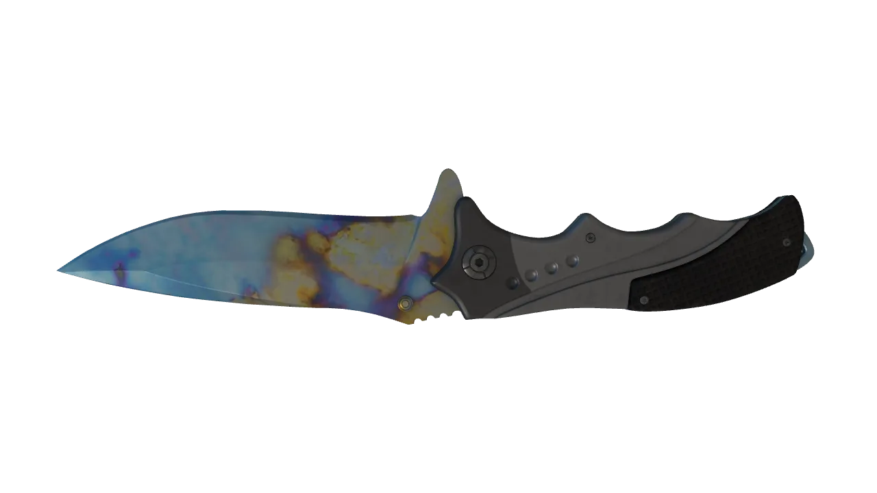 Nomad Knife | Case Hardened seed #349, back