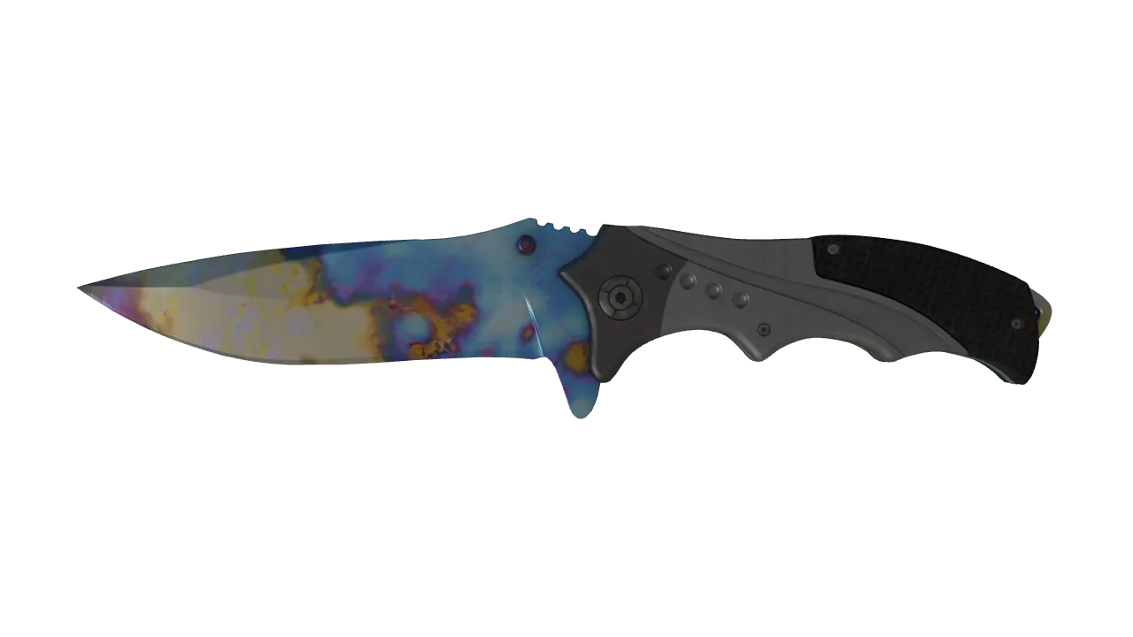Nomad Knife | Case Hardened seed #351, front