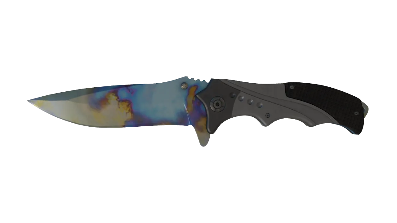 Nomad Knife | Case Hardened seed #372, front