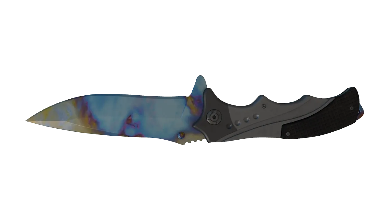 Nomad Knife | Case Hardened seed #393, back