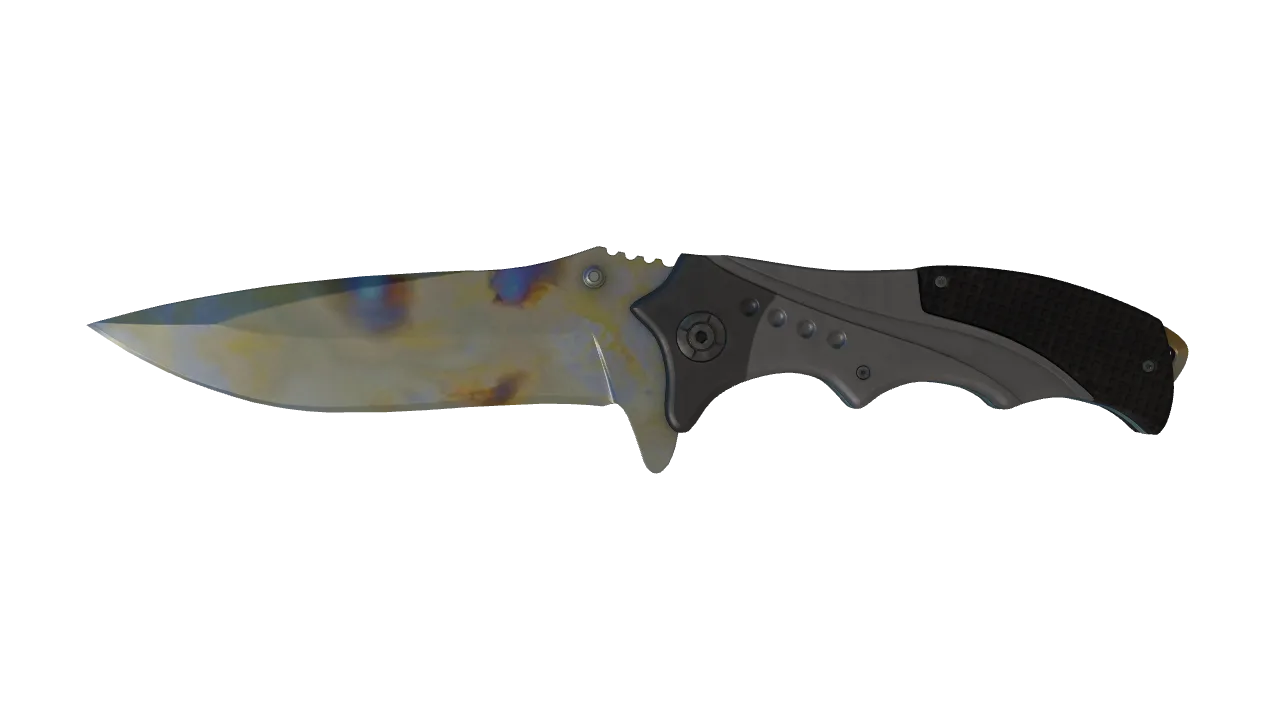 Nomad Knife | Case Hardened seed #393, front