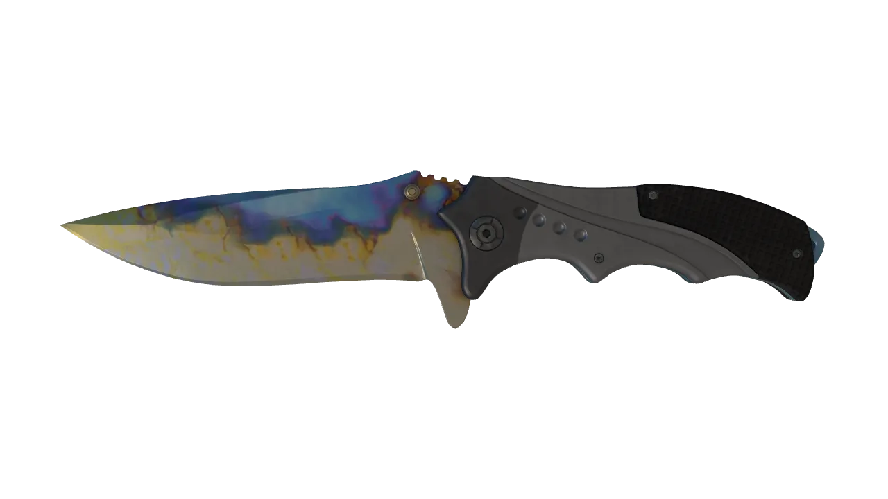Nomad Knife | Case Hardened seed #403, front