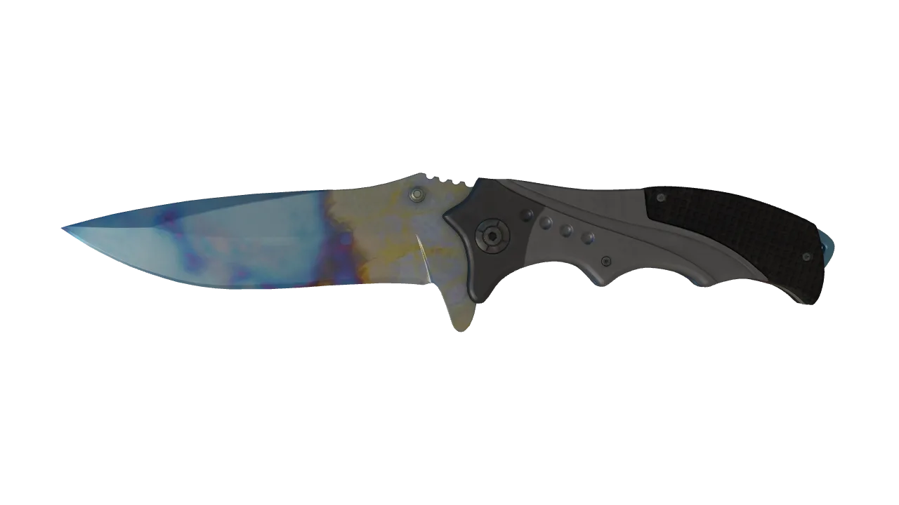 Nomad Knife | Case Hardened seed #430, front