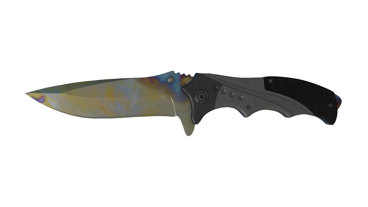 Nomad Knife | Case Hardened seed #449, front